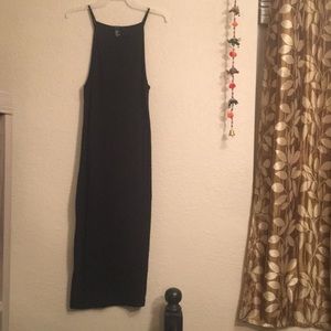 Basic black midi dress